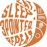 Eat-Sleep-3-Pointer - Basket Embroidery Design - FineryEmbroidery